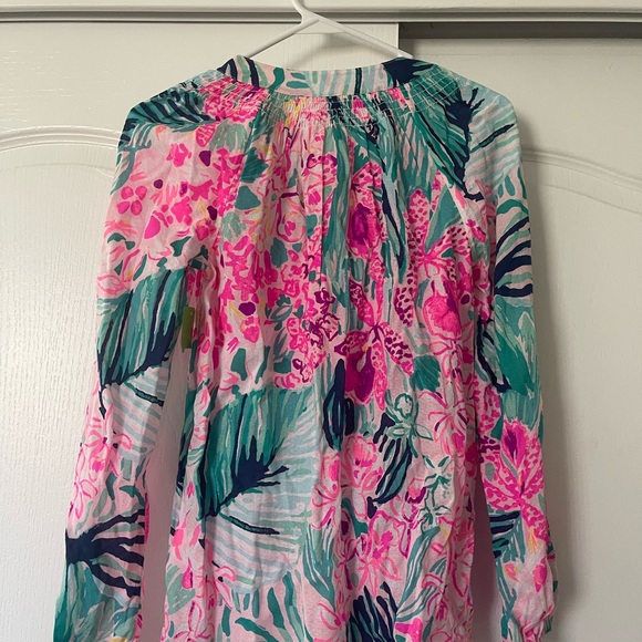 XXS Lilly Pulitzer Button Front Elsa Blouse - Picture 3 of 3
